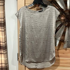 Banana Republic gray print blouse size M